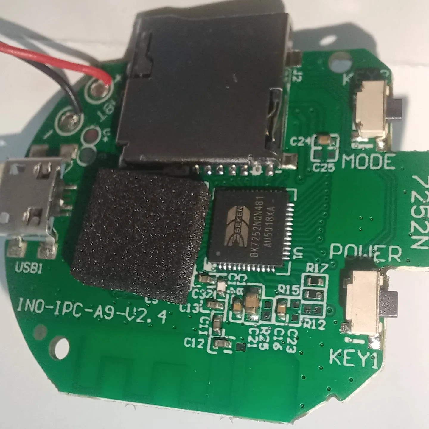 Back PCB of the camera